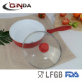 6pcs forged red cookware set